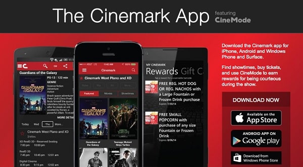 Cinemark Theatres app